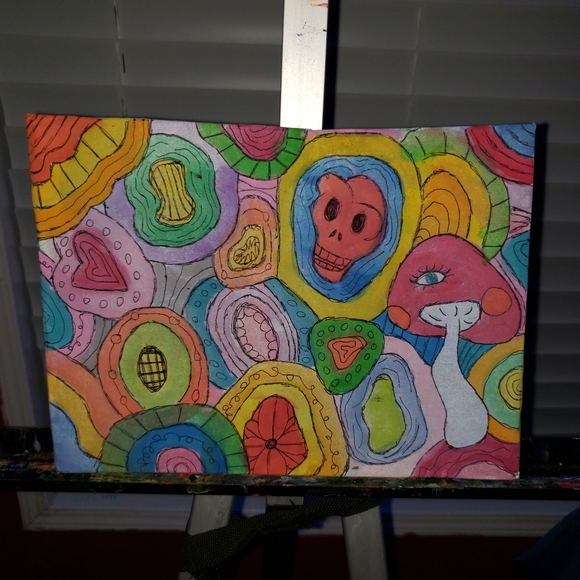 Trippy watercolor painting - Picture 1 of 2